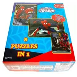 TOPPS DISNEY SPIDER-MAN JIGSAW 8 PUZZLES IN 1